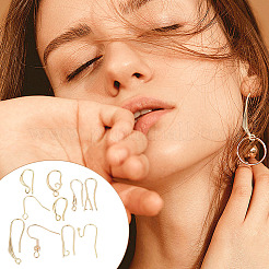 40 шт. 10 стиля латунных крючков для сережек DIY-GO0001-18