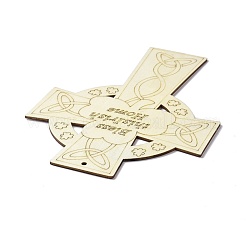 Bricolage croix ornements en bois non finis embellissements en bois vierges&nbsp;WOOD-C009-02