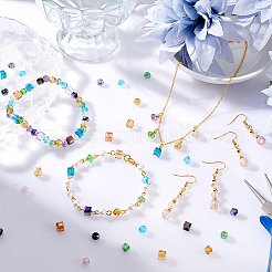 320 шт. 16-х видов гальванических стеклянных бусин&nbsp;EGLA-GA0001-19