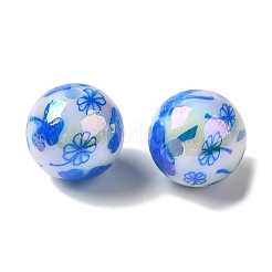 Окрашенные акриловые бусины  OACR-H123-07