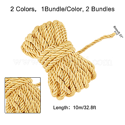 ジュートコード  ジュートストリング  ジュートより糸  ミックスカラー  8mm  10 M /バンドル  2色  1bundle / color  2bundles&nbsp;OCOR-GA0001-07