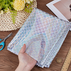 Полиэстеровая ткань с рыбьей чешуей&nbsp;DIY-WH20063-038A