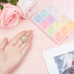 12 цвет светящиеся в темноте люминесцентные прозрачные стеклянные круглые бусины GLAA-SC0002-06A