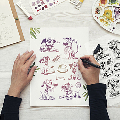 ПВХ пластиковые прозрачные штампы DIY-WH0448-0595