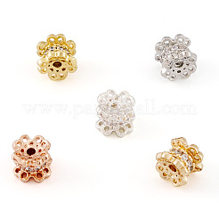 5 шт. двухцветная латунная микропаве из кубического циркония&nbsp;KK-TA0001-69