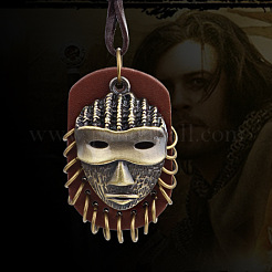 Винтажные пасхальные подвески из сплава с имитацией кожаной племенной маски.&nbsp;FS-WG7B4BC-01