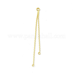 Chaînes à maillons Boston en laiton et gros pendentifs à pompons&nbsp;KK-P227-03G