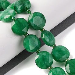 Окрашенные природные белый нефрит бисер пряди G-NH0004-047