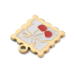 Подвески из нержавеющей стали 304 с эмалью&nbsp;STAS-R169-03A-G