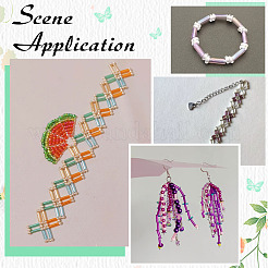 50 г двухцветных стеклярусных бусин SEED-ME0001-19