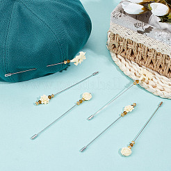 6 шт. 3 шт. латунные булавки в форме цветка JEWB-DR00011