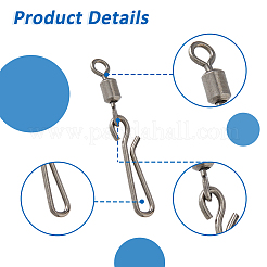 100 шт. латунь с застежкой-соединителем для рыболовного крючка из нержавеющей стали FIND-FH0010-48B
