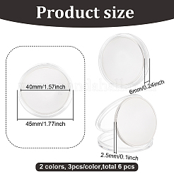 6 шт. 2-х цветные пустые железные диски AJEW-BC0006-43