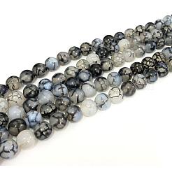 Природных вены драконов агат нитей бисера G-K166-14-8mm-01