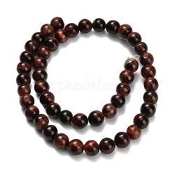 Природных тигровый глаз бисер нитей G-F591-18-8mm-07