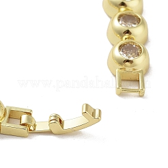 Braccialetti a catena a maglie tonde piatte in ottone&nbsp;BJEW-D039-33G