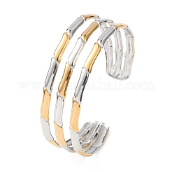 Многослойные браслеты-манжеты из нержавеющей стали 304 для женщин&nbsp;BJEW-G780-02GP