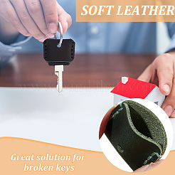 6 шт. 6-цветный нескользящий водонепроницаемый чехол для ключей многоразового использования из воловьей кожи FIND-OC0003-53