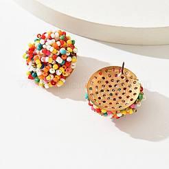 Boucles d'oreilles en grappe de perles en plastique&nbsp;GI1626-1