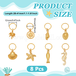 8 pendentif décoratif en acier inoxydable 304&nbsp;PALLOY-NB00020
