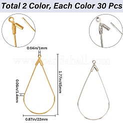 60шт 2 цвета латунные подвески&nbsp;KK-SP0002-06