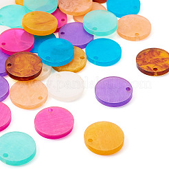 32 шт. 8 цвета непрозрачные подвески из смолы&nbsp;RESI-TA0003-60