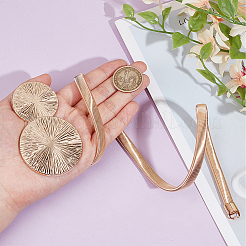 1 шт. ремень из сплава с плоской цепочкой-змейкой и плоской круглой пряжкой AJEW-CP0008-13