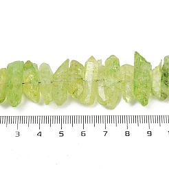 天然石クラッククオーツビーズ連売り  染め  ナゲット  黄緑  13~31x7~12x7~12mm  穴：1.2mm  約52~53個/連  15.75''~15.94''（40~40.5センチメートル）&nbsp;G-R012-B06-08