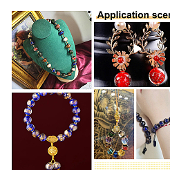 80шт 8 цвета ручной работы золотой песок бусины лэмпворк&nbsp;LAMP-PH0001-24