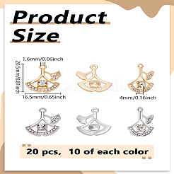 20шт 2 цвета подвески из сплава с покрытием стойки FIND-LP0005-90