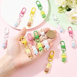 5 шт. подвесные украшения из смолы в виде кролика&nbsp;HJEW-YW00193-01