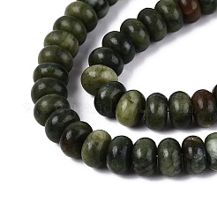 天然な中国のヒスイのビーズ連売り  ロンデル  スムーズ  7.5~8.5x4~5.5mm  穴：0.9~1mm  約75~94個/連  14.76~15.35インチ（37.5~39cm）&nbsp;G-N367-02A-07