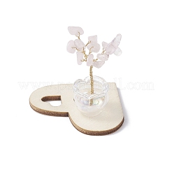 Copeaux de quartz rose naturel décorations arbre de vie&nbsp;AJEW-JD00014-01