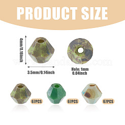 201 pièce de perles de rocaille Picasso en verre bicolores&nbsp;SEED-TAD0001-01B