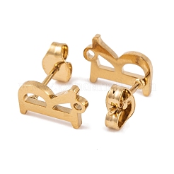 Серьги-гвоздики из нержавеющей стали 304 с ионным покрытием (IP) FIND-Q103-01R-G