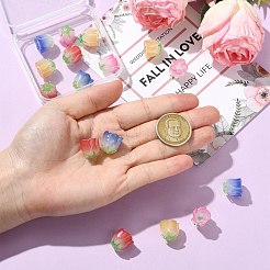 16 шт. 4-цветные градиентные непрозрачные акриловые бусины&nbsp;MACR-CJ0002-32