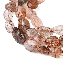 Нити бусин из натурального рутилированного кварца&nbsp;G-A208-05