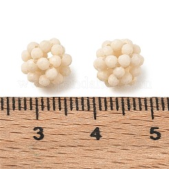 Perles tissées en fossile blanc naturel&nbsp;GG-CBA2E9C-F03-01