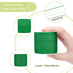 4 рулон 4-х цветных нейлоновых ниток нейлоновая нить для бисероплетения и изготовления украшений NWIR-PH0001-93