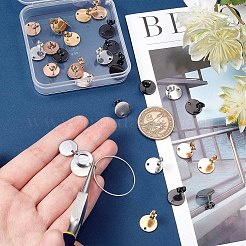 32 шт. 4 цвета фурнитура для сережек-гвоздиков из нержавеющей стали 304 STAS-SC0004-33