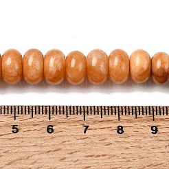 Gefärbt natürlichen weißen Jade Perlen Stränge&nbsp;G-G107-A34-01