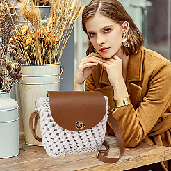 Kits d'accessoires pour sac à bandoulière en cuir PU fait main au crochet&nbsp;DIY-CL0002-52B