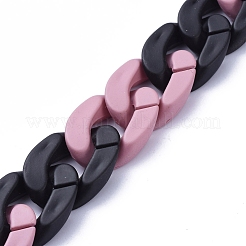 Непрозрачные акриловые цепи для бордюров ручной работы AJEW-JB00619-03