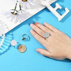 Плоские круглые сеттинги латуни площадку кольцо X-MAK-S033-018P-NF