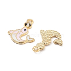 Подвески из эмалевого сплава с покрытием из легкого золота&nbsp;ENAM-M219-11KCG-02
