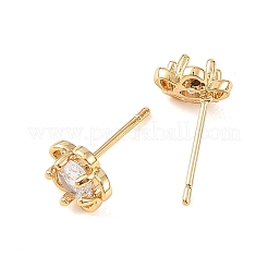 Pendientes de botón de latón con micro circonitas cúbicas de Shegrace&nbsp;XGRQ4N806-721G