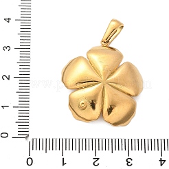 304ステンレスペンダント  花のチャーム  18KGP本金メッキ  28.5x25.5x6mm  穴：3x7mm&nbsp;STAS-Q349-01A-G