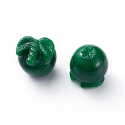 Natürliche myanmarische Jade / burmesische Jade Anhänger, gefärbt, Tomate, 14.5x15x15 mm, Bohrung: 1.5 mm