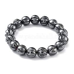 Nichtmagnetischen synthetischer Hämatit Perlen Armbänder stretch, Runde, Innendurchmesser: 2-1/2 Zoll (6.3 cm)