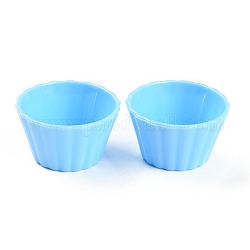 Mini tazza per crostata di uova simulata in plastica, decorazioni in miniatura per accessori per casa delle bambole modello cucina paesaggistica, cielo azzurro, 37x21mm